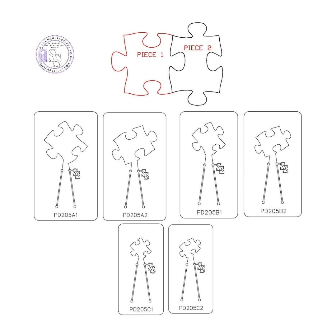 PANCAKE DIE PD205 PUZZLE PIECE 1 OR PUZZLE PIECE 2